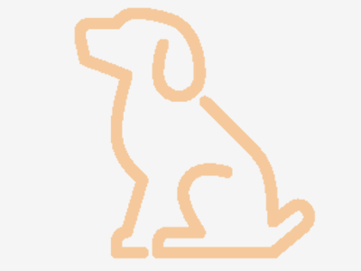 line drawing of sitting dog