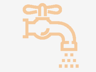 line drawing of open tap 